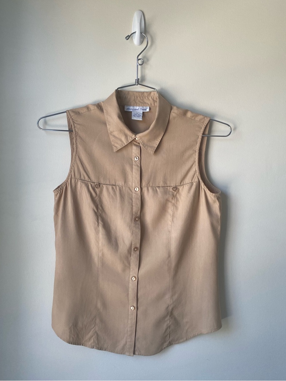Sleeveless Button-Down Shirt